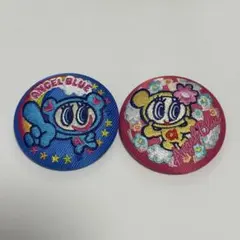 ナルミヤキャラクターズ　刺繍缶バッジ　エンジェルブルー