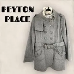 Peyton Place グレー ウールコート　大きいサイズ　17号