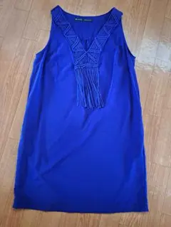 ZARA BASIC 紫 ノースリーブワンピース M