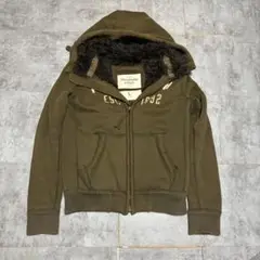00s abercrombi&fitch boa parka hood y2k