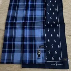 Polo Ralph Lauren ハンカチセット ネイビー ブルー2枚セット