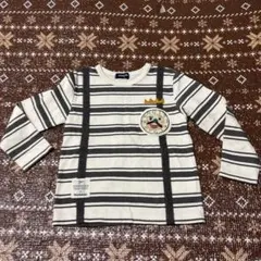 klädkäp ストライプ長袖カットソー 110