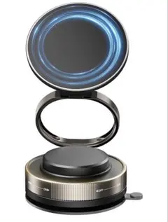 スマホホルダー 車 マグネット 360°調整可能 W固定構造 折りたたみ式 軽量