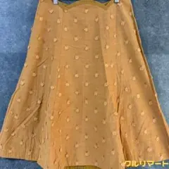 ミュベールワーク 刺繍 ダチョウ ドット フレアスカート 38のサムネイル