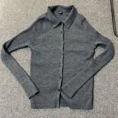 UNIQLO エクストラファインメリノリブポロカーディガン　サイズM