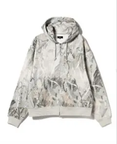 BEAMS / ツリー柄プリント フルジップフーディ