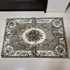 グリーン系花柄薄手マット