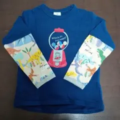 恐竜柄　裏毛トレーナー　120cm