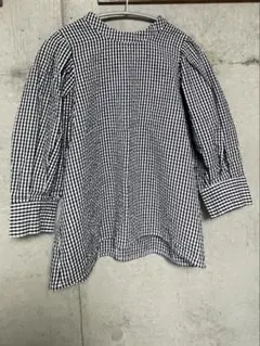ギンガムチェック パフスリーブシャツ