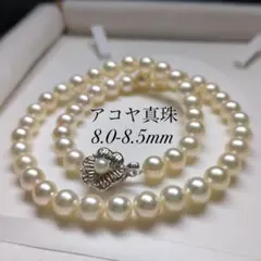 【大珠✨テリ抜群】9.0-9.5mm あこや真珠 パールネックレス 52g テリ抜群/オーロラ/大珠】 あこや真珠 パール ネックレス 約8.5mm SV