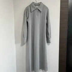 BEAMS HEART グレー 長袖ニットワンピース