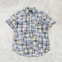 美品 00s J.PRESS パッチワークBDシャツ メンズM マドラスチェックのサムネイル