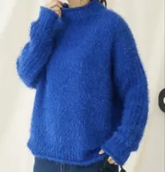 CRAFT オンワード 青 タートルネック セーター