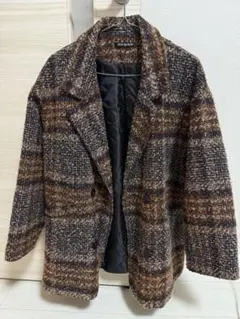 ブラウン系 チェスターコート ダブルブレスト