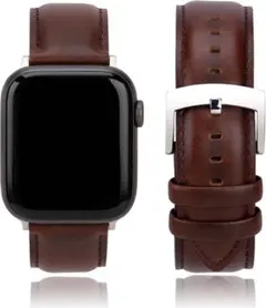 Apple Watch用ブラウンレザーバンド 22mm