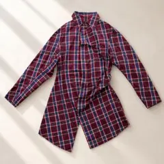 Vivienne Westwood MAN 変形チェックロングシャツ オーブ刺繍のサムネイル