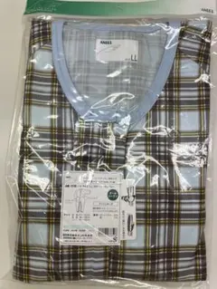 ANGEL 介護用つなぎ服 LL タータンブルーのサムネイル