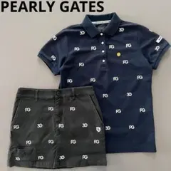 PEARLY GATES パーリーゲイツ　セットアップ　ニコちゃん　スマイル　紺