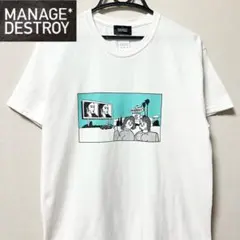 Manage Destroy × Kyne コラボ 半袖Tシャツ ホワイト