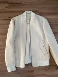 ホワイト ジップアップジャケット　ポールスミス