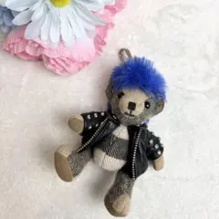 【未使用級✨/希少】バーバリー トーマスベア キーホルダー パンク レザー