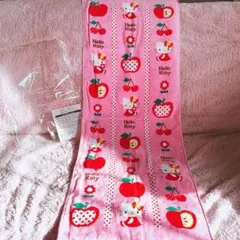 希少レア　ハローキティ　スポーツタオル　チェリー　リンゴ　平成レトロ　サンリオ