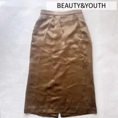 BEAUTY&YOUTH サテンスカート ビューティーアンドユース