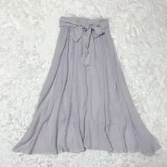 【美品】クチュールブローチ シアーストライプギャザースカート M ウエストリボンのサムネイル
