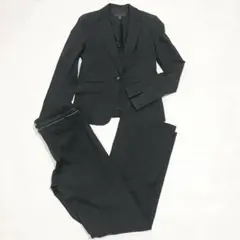 【美品】ICB アイシービー オンワード樫山　ブラック　フォーマル　ストライプ