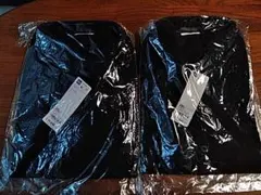 新品未開封 2枚セット ジーユー オックスフォードシャツ XXL ブラック 黒