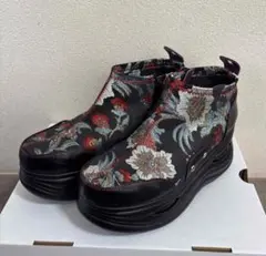 Yosuke 花柄刺繍 厚底ブーツ　24cm