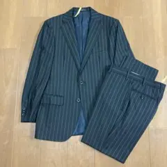 スーツ　ヒルトン　YA5 ブラック　ストライプ