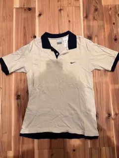 【90s】Nike ポロシャツ ベージュ ネイビー