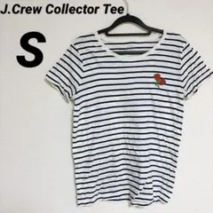 J.Crew Collector Tee 【S】苺刺繍 白/ネイビーストライプのサムネイル