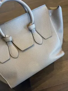 ほぼ未使用 Cisei Firenze シボ革 レザートートバッグ ベージュ系