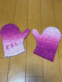 ERL モヘアグローブ ミトン 手袋 ニット グラデーション