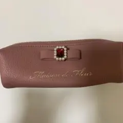 最終値下Maison de FLEUR パールビジュー　リボンペンケース　ピンク