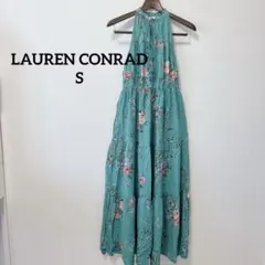 LAUREN CONRAD 【S】 花柄キャミワンピース グリーン
