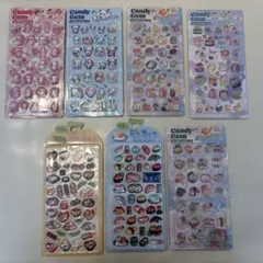 キャンディジェムシール、うるちゅるPOPシール 7枚セット