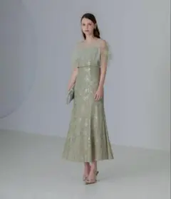 LEJA チュールフリルボレロペイントマーメイドドレスワンピース2点セット