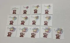 ましかく　マンスリーカード　月齢カード　アルバス　アルバム　くま