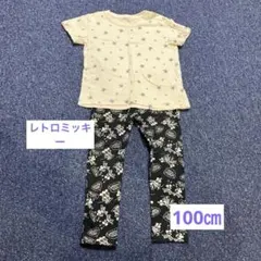 UNIQLO 半袖　星柄　長ズボン　レトロミッキー　100㎝