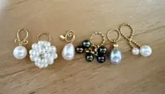 淡水パール ペンダント トップのみ 5点セット