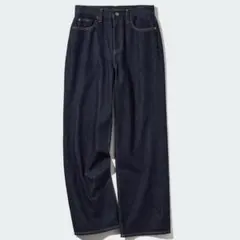 ユニクロ　ワイドストレートジーンズ　丈長め　24