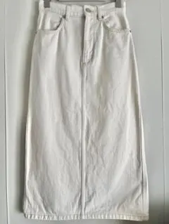 ZARA ザラ ホワイトデニムロングスカート ナロースカート