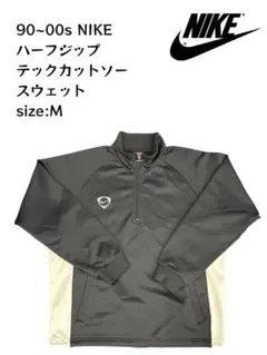 90~00s NIKE ハーフジップ テックカットソー スウェット　Mのサムネイル