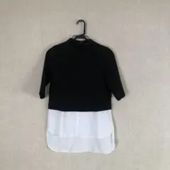 ZARA ◆バイカラー　カットソー　シャツブラウス　トップスのサムネイル
