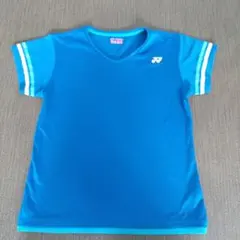 YONEX 青 Vネックシャツ Lサイズ