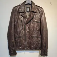 ACANTHUS アカンサス　ディアスキン？ ダブル　ライダース　レザー ACANTHUS アカンサス ディアスキン？ ダブル ライダース レザー