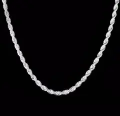 お見逃しなく✌️ITALY製 シルバー ツイストチェーン ハワイアン ネックレス